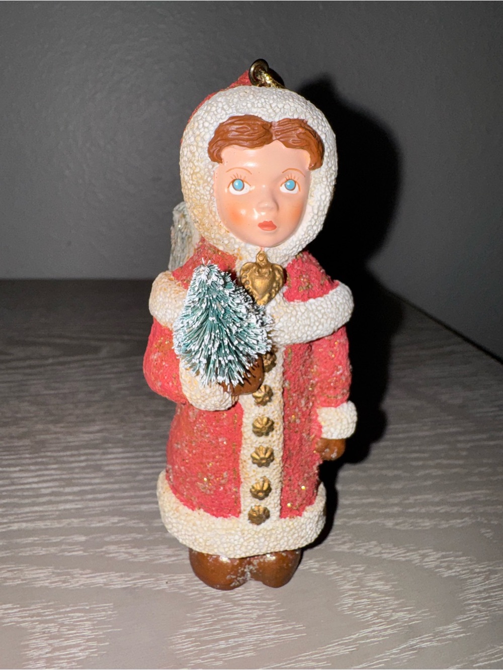 Kurt S Adler. -Girl Angel Holding Christmas Tree Ornament